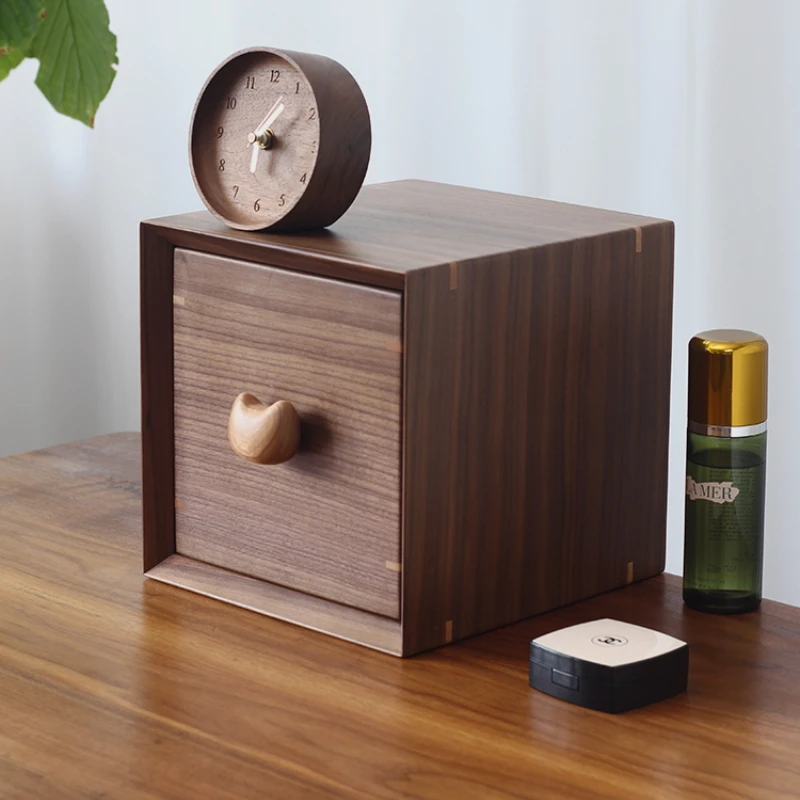 

Wooden Creative Square Desktop Drawer Storage Box