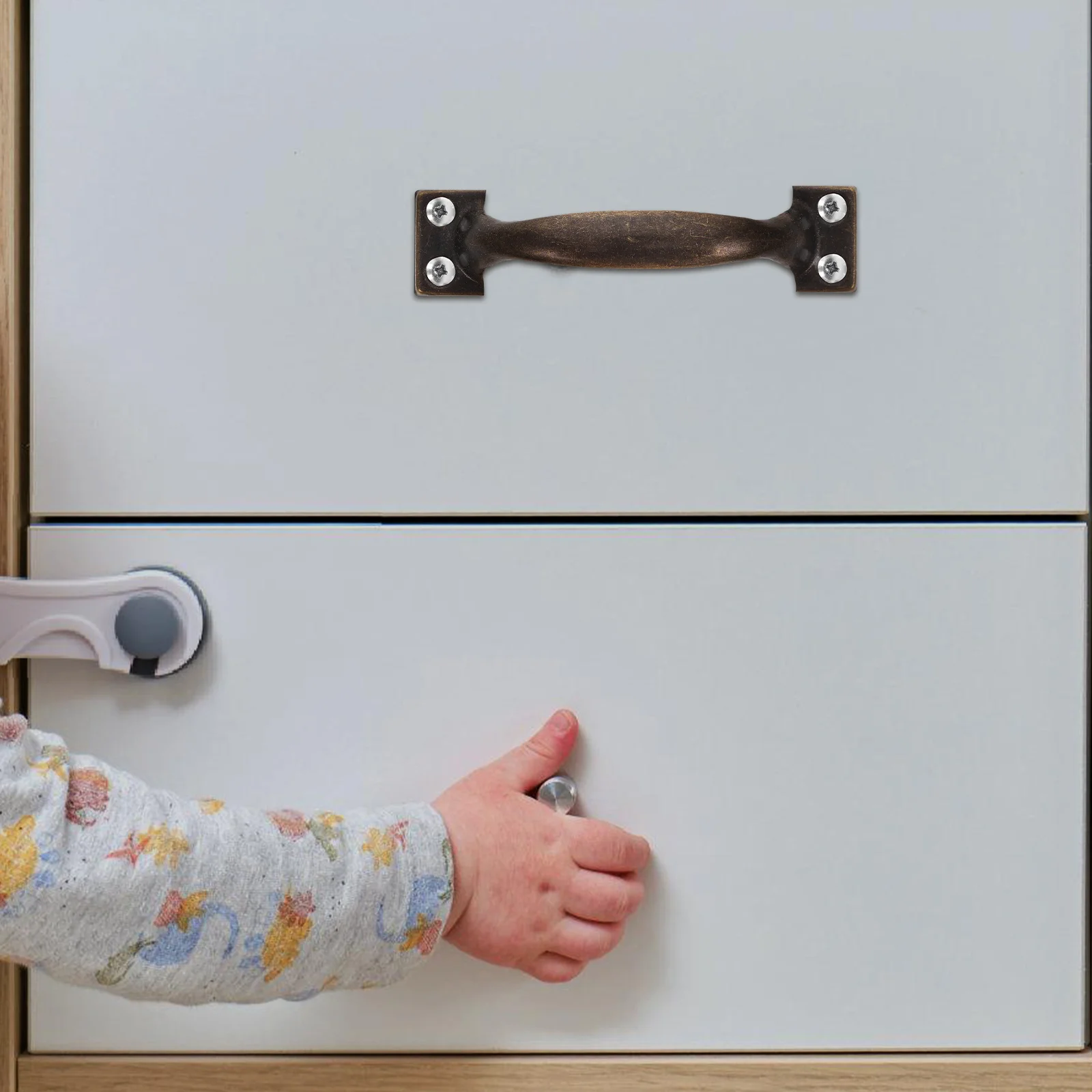 

10Pcs Bow Shaped Door Handles 4 Inch Vintage Pull Handles for Drawer Dresser Closet Cabinet Gate Pocket Door Pull