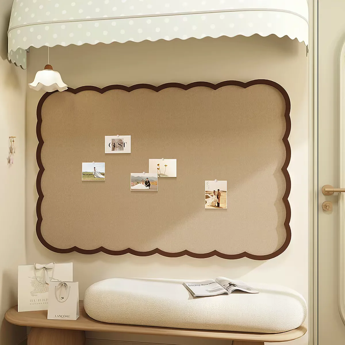 1pcs Felt Wall Panel Stickers Decorative Bulletin Board for Photo Display Living Room Bedroom TV Background Wall Home Decor