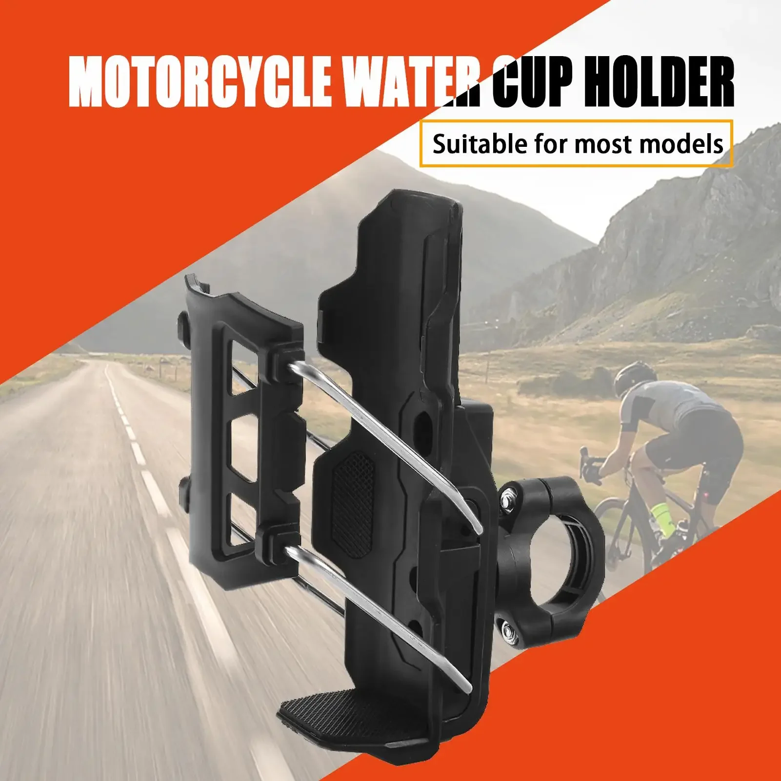 Soporte ajustable para botella de agua de motocicleta, soporte Universal para bebidas, manillar de motocicleta, portabotellas para MTB, Ciclismo de Carretera, ATV