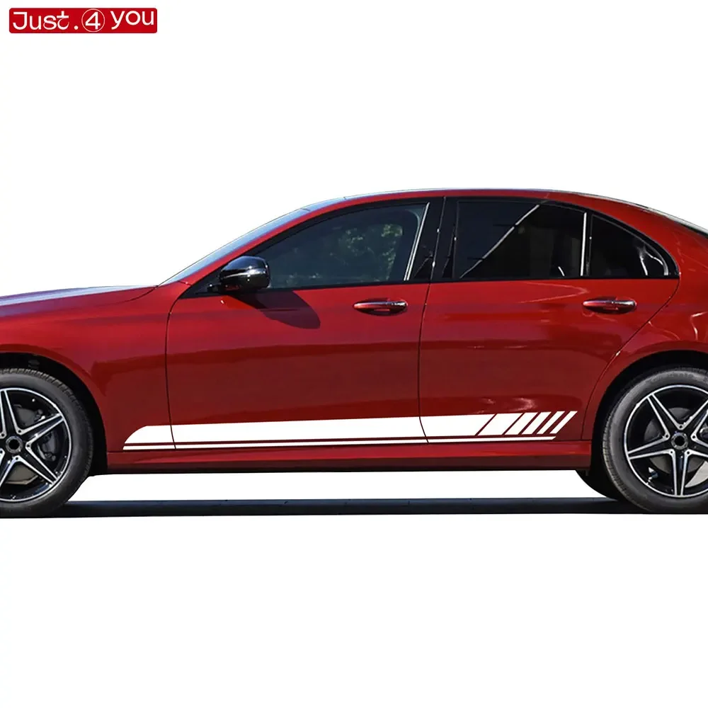 Edition 1 Stripes Car Door Side Skirt Hood Rear Sticker For Mercedes Benz E Class W213 4-Door Sedan 2017-2023 Rocker Panel Decal