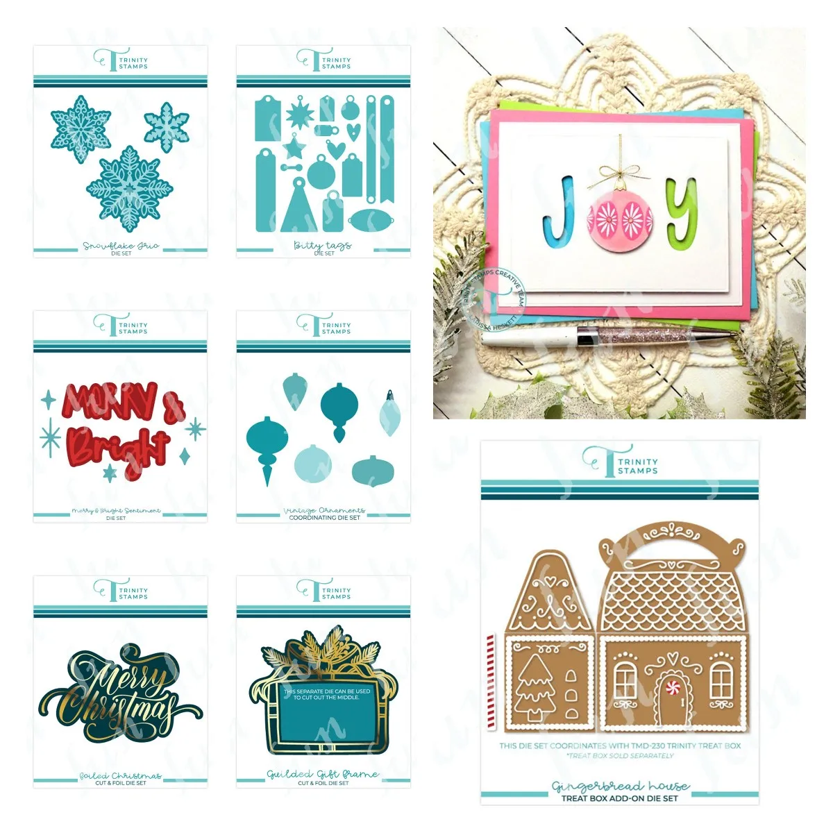 Retro Baubles Christmas Trees Cutting Dies Edge Tag Hot Foil Plates and Stencils Stamps Sentiment Sets Scrapbook DIY Paper Card