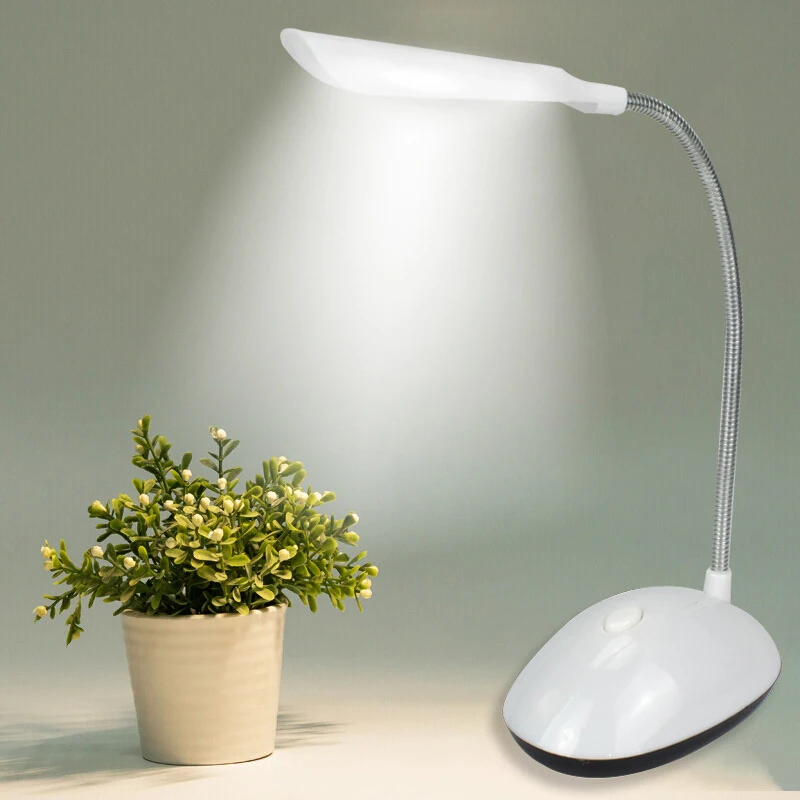 Lampu LED Mini 360 derajat portabel, lampu meja pelindung mata untuk membaca asrama, lampu samping tempat tidur meja