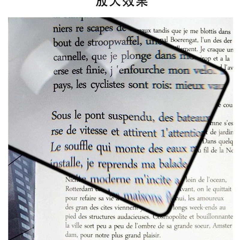 Portable Transparent Pvc Card Magnifier Thin Pocket Reading Magnifying Glass Seniors Elderly Small Text Book Newspaper Viewing