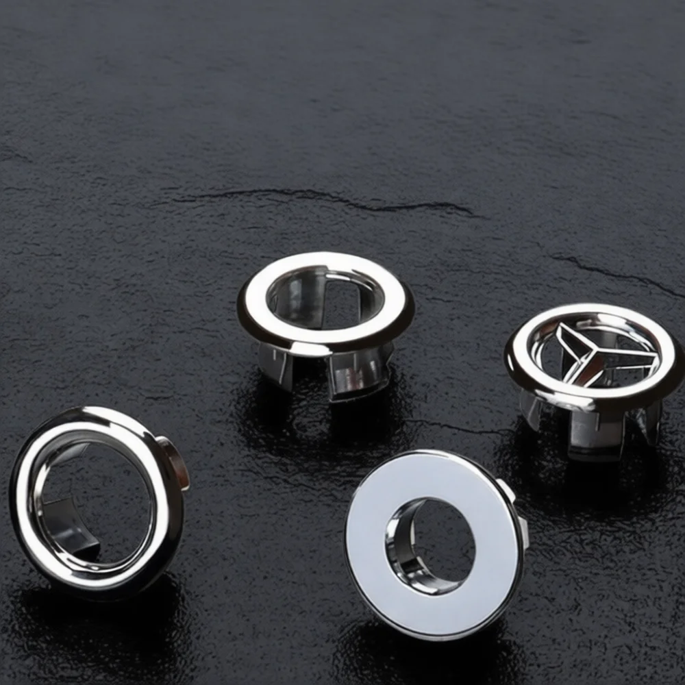 Sink Overflow Ring Decorative Cover Trim Accessory For Bathroom Vanity Pedestal Wash Sink Basin Hole Cap Replacement