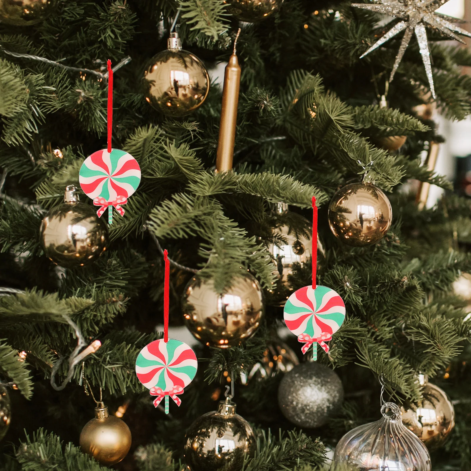 

10 Pcs Christmas Decor Ornaments Candy Birthday Party Favors Shower Decorations Tree for