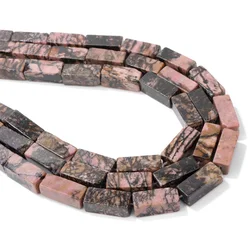 High Quality 5Pcs/Lot Natural Rhodonite Stone Beads 8x20mm Square Tube Bead Healing Energy Yoga Beads for Women Jewelry Making