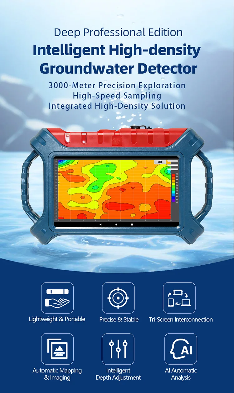 Intelligent ADZN600 High-density Groundwater Detector 3D Imaging Equipment For Deep Well Drilling