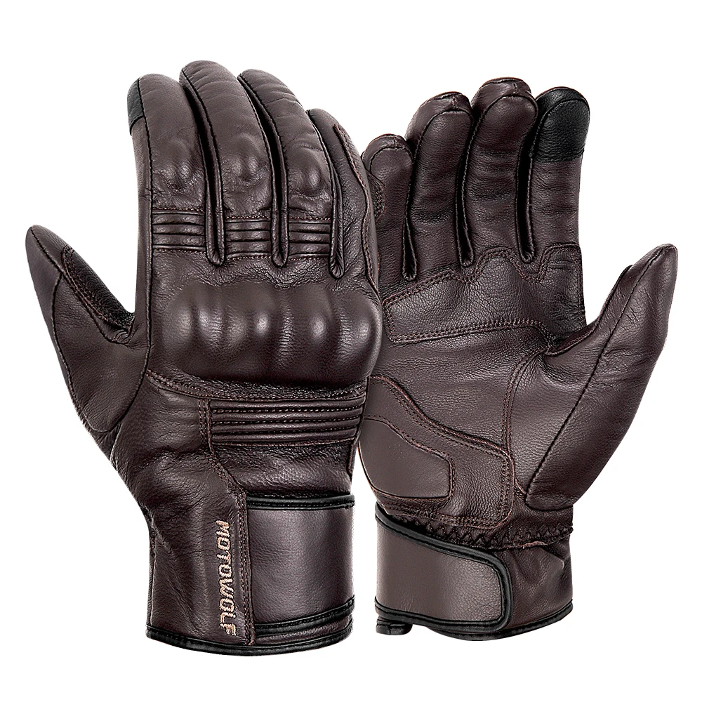 

Real Leather Motorcycle Gloves Waterproof Windproof Winter Summer Breathable TouchScreen Guantes Moto Men Motorbike Riding Glove