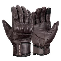 Real Leather Motorcycle Gloves Waterproof Windproof Winter Summer Breathable TouchScreen Guantes Moto Men Motorbike Riding Glove