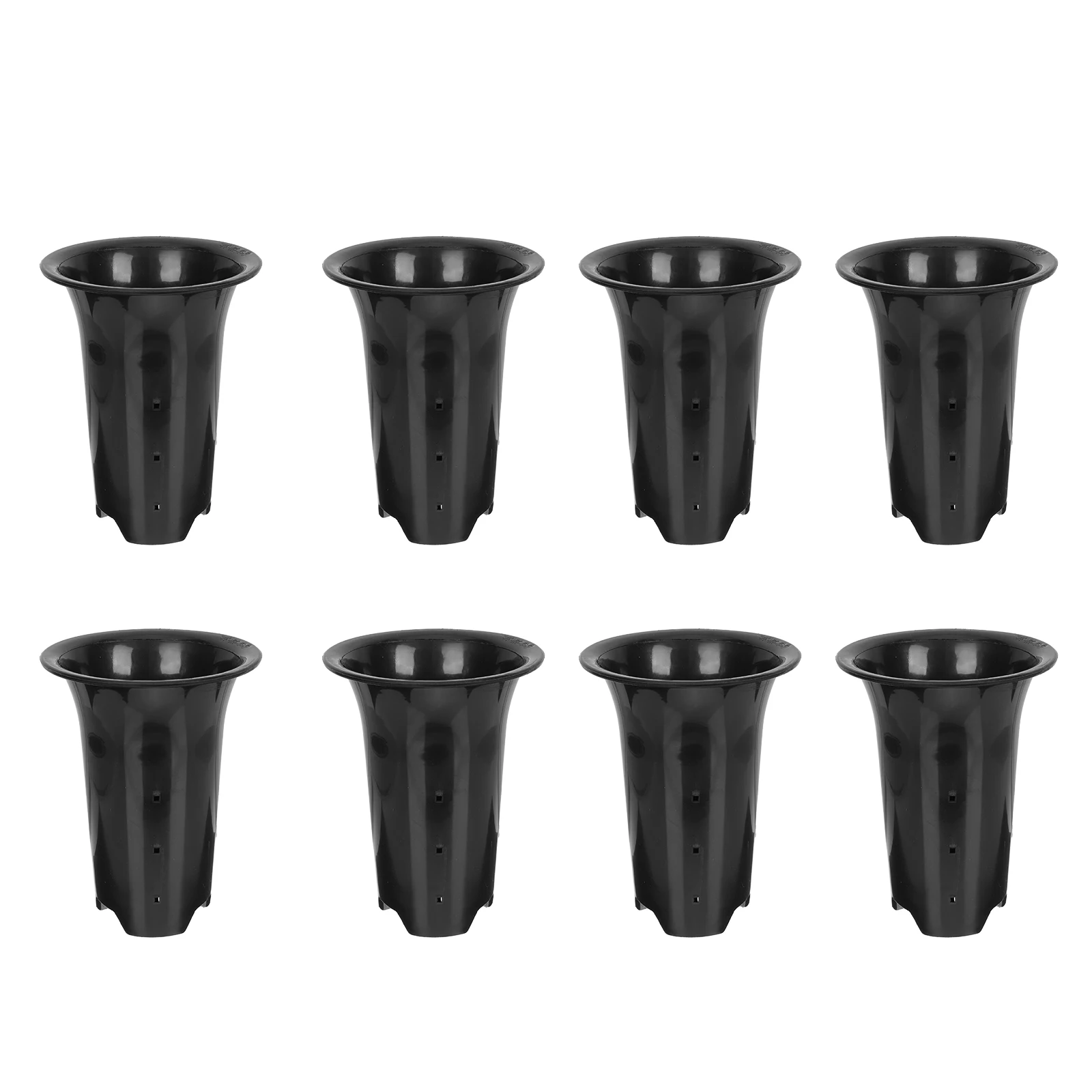 

8pcs Orchid Plant Nursery Pots Breathable Flower Pots with Drainage Hole Black Planters for Indoor Plants Garden Supplies