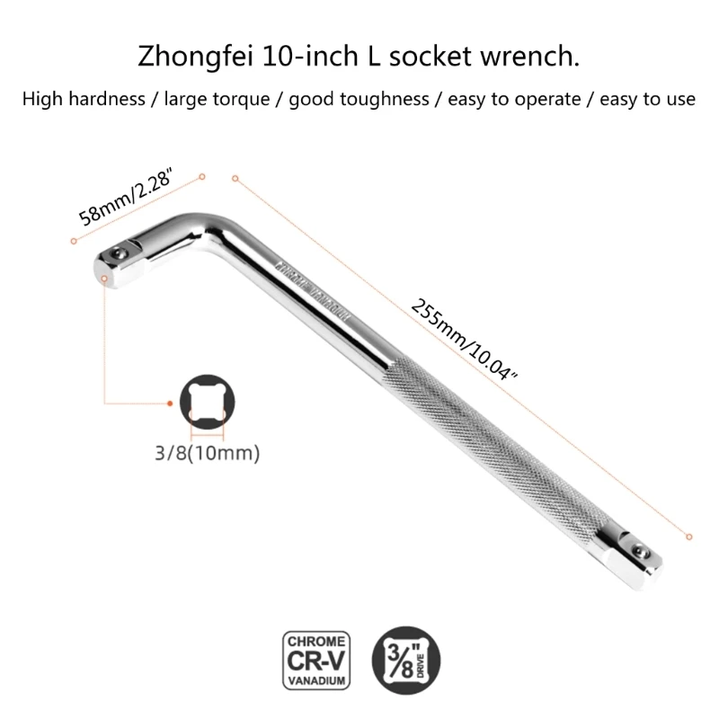 Versatile L Type Socket Wrench 1 4 3 8 Sizes Double End Wrench Durable