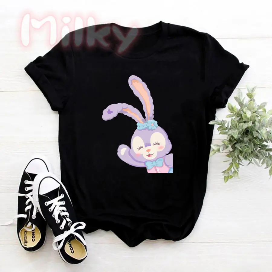 Tee Shirt Lady Clothes Top Short Sleeve Casual Tshirt Summer Female T Women Bear Duffy and Friends Graphic T-shirts Clothing