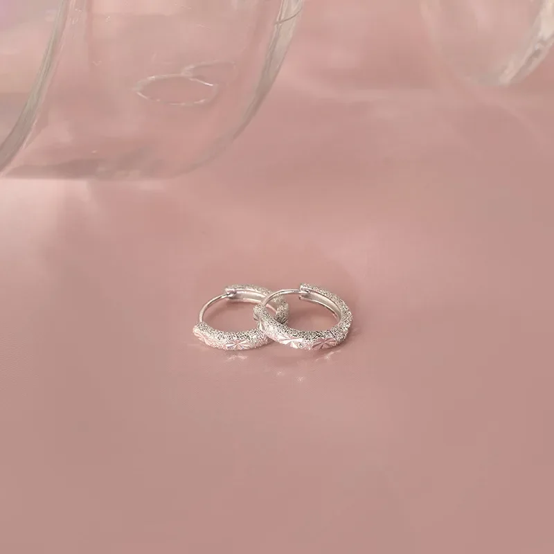 Orecchini stellati in argento sterling 925 Orecchini stella scintillante Orecchini ad anello semplici minimalisti Gioielli di moda per feste Regalo di compleanno