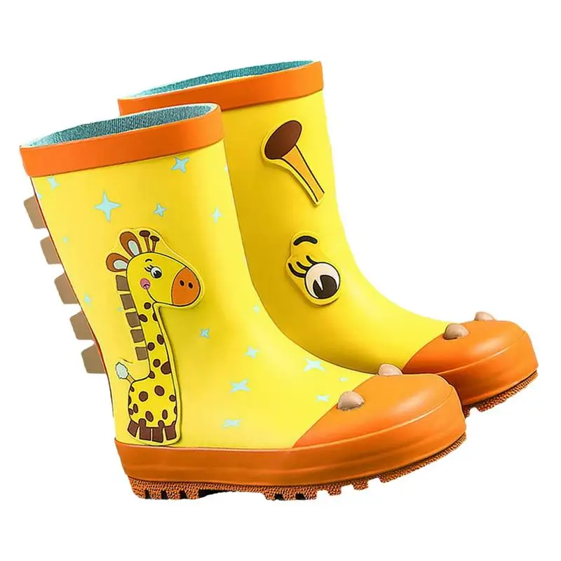 

Kids Cartoon Rain Boots 1 Pair Children's Waterproof Shoes Rain Boots Outdoor Anti-Slip Sole Mud Rain Shoes Adorable For Picnic