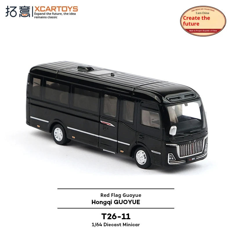 

XCARTOYS 1/64 Hongqi Guoyue Роскошная деловая модель автомобиля из сплава, литая под давлением модель автомобиля, коллекция китайских автобусов, игрушка для взрослых, игровые транспортные средства и модели