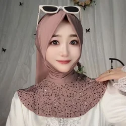 Glittery Diamonds Muslim Lady Cover Fashionable Headwear Hijab