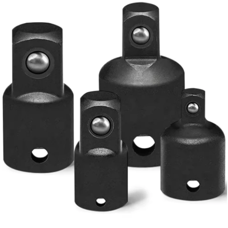 4PCS Impact Socket Adapter Reducer Set Auto Impact Driver Construction Work Wrenches Drills Compatible 1/2 3/8 1/4 Inch