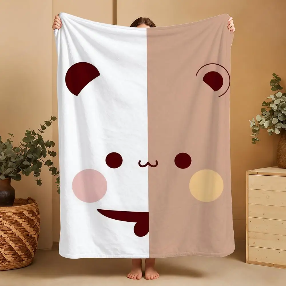 Animation Bubu Dudu Throw Plush Flannel Throw Blanket | Pet Cover for Dog Cat, Sofa Bed Travel Picnic Home Textile Decor