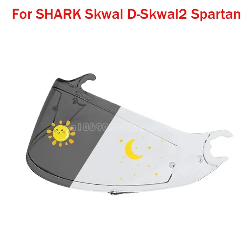 Photochromic Shield Visor Lenses for SHARK D Skwal D-Skwal 2 Spartan Helmet Visor Full Face Viseira Capacete Racing Helmet Parts