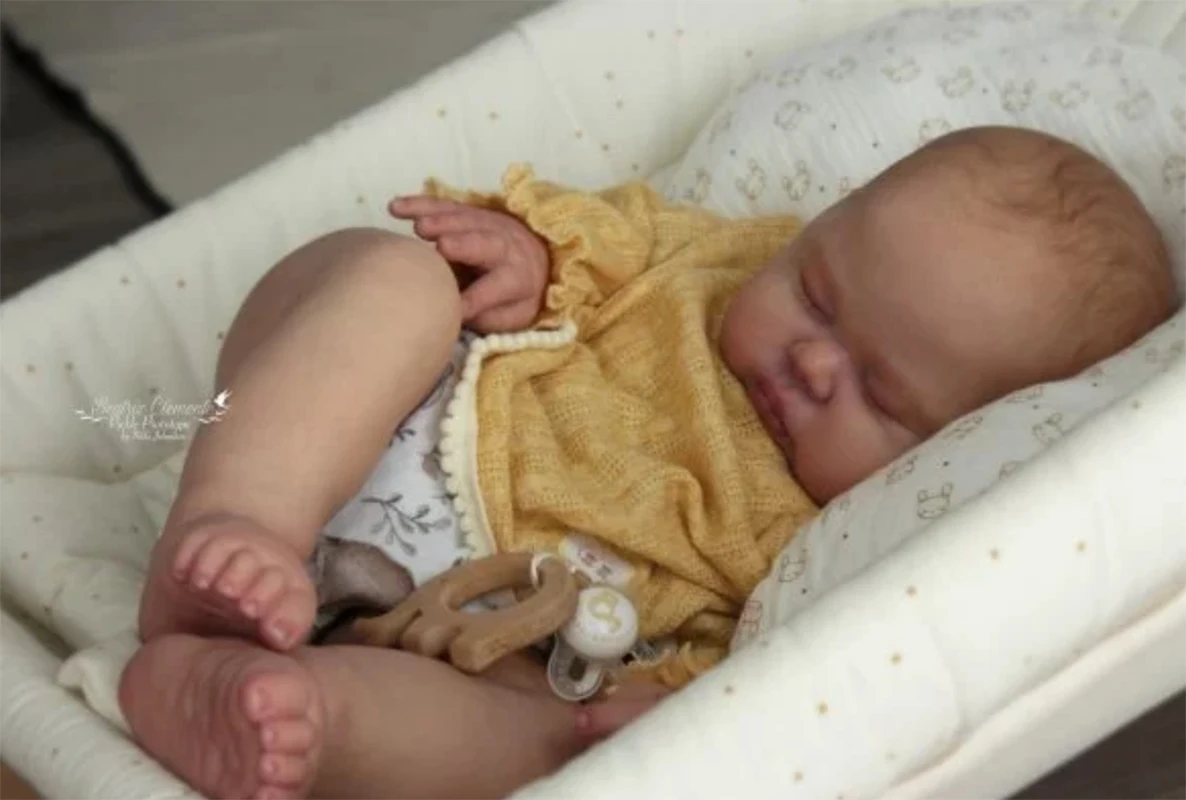 24Inch Awake Pickle Lifelike Reborn Doll Kit 3D Realistic Soft Touch Unfinished Handmade Toy Complete Set for Creating Realistic