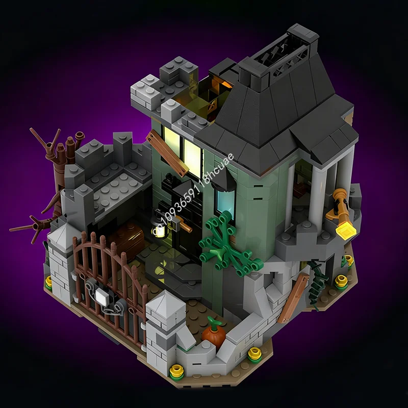 499 قطعة MOC مصاص دماء الساحرة S ماجيك مانور نموذج اللبنات لتقوم بها بنفسك التعليم الإبداعي الطوب هدايا عيد الميلاد الاطفال لعبة عيد ميلاد #2