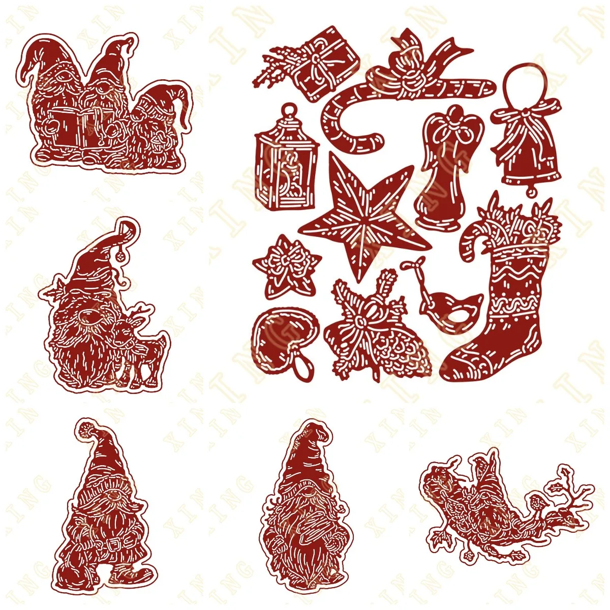 Garrick Norbert Christmas Carolers Metal Cutting Dies Scrapbook Diary Decoration Stencil Embossing Template DIY Greeting Card