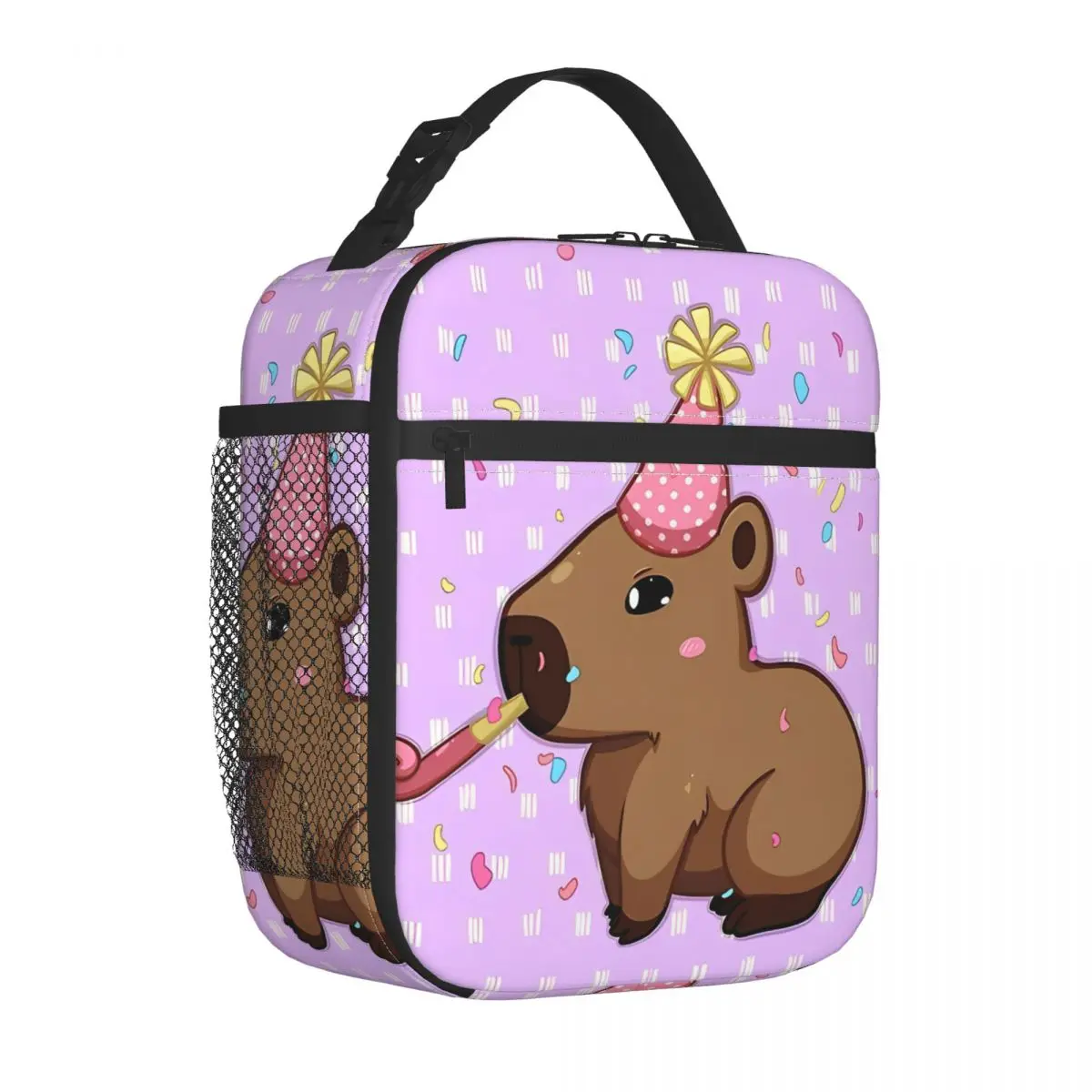 Cute Capybara Capibara Animal Insulated Lunch Bags Large Lunch Container Cooler Bag Tote Lunch Box Beach Travel Food Bag