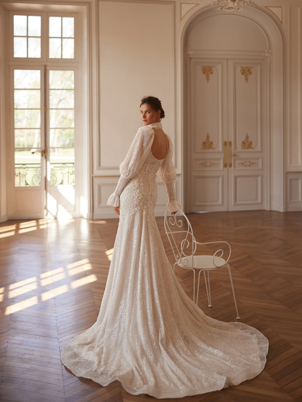 Nouveauté broderie perles dentelle robe de mariée chérie cou robe de mariée Appliques personnalisées robes de sirène pour la mariée