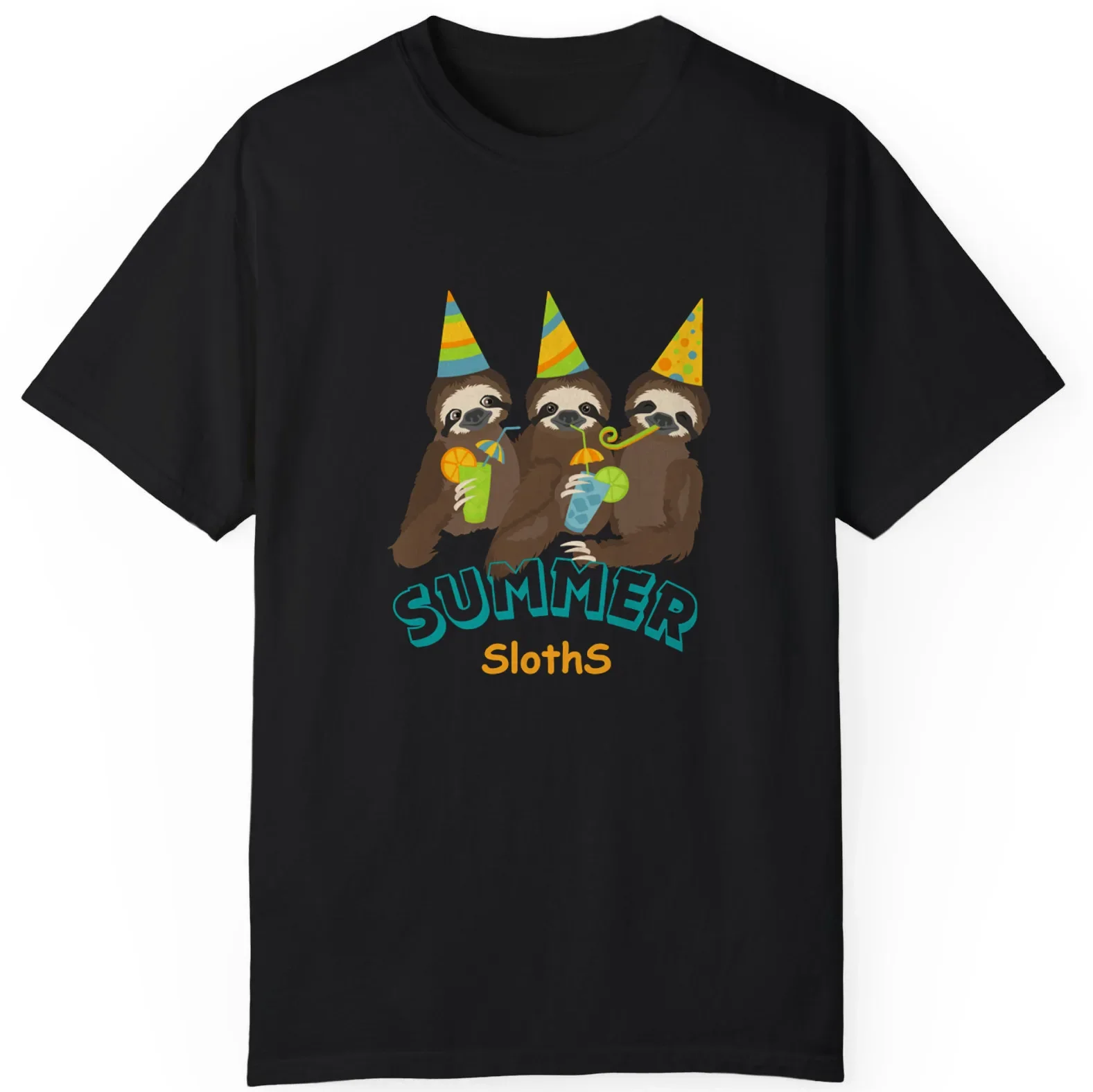 

Summer Party Sloths Best Gift Mens And Womens T-Shirt