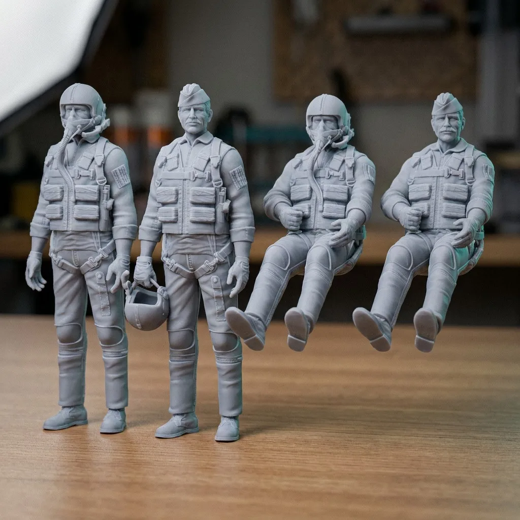 1/35 1/32 Scale Military Resin Models Unpainted 4 Pcs U.S. Military Pilot