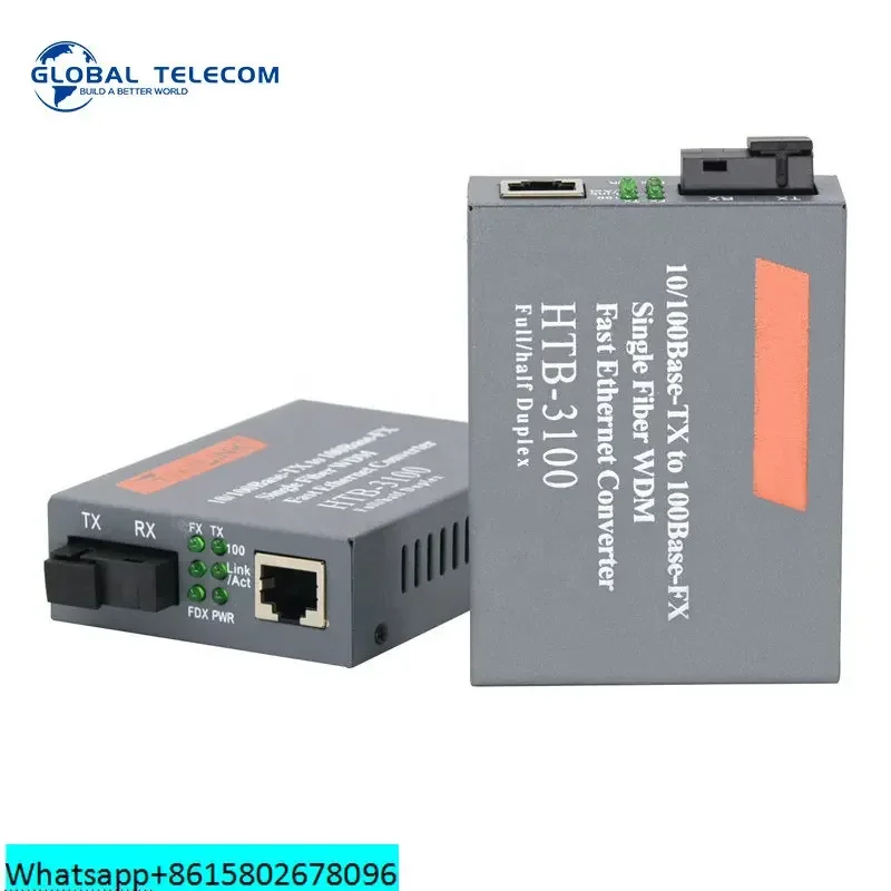 Ethernet Media Converter 2 Port 4 RJ45 A/B Netlink HTB-3100 Media Converter 10/100 MB 25KM