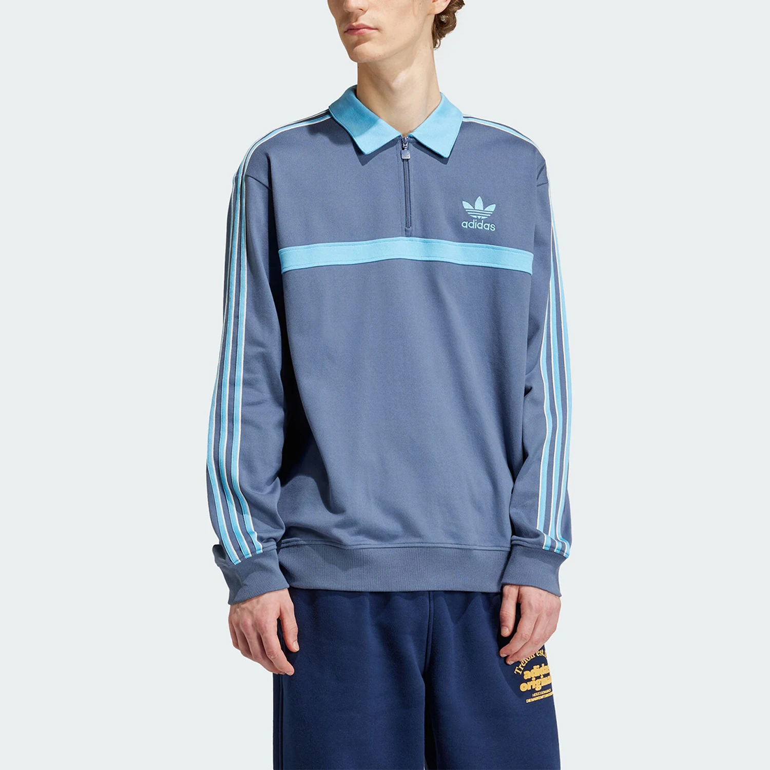 

Adidas genuine half open sport men's loose collar pullover hoodie IS2147