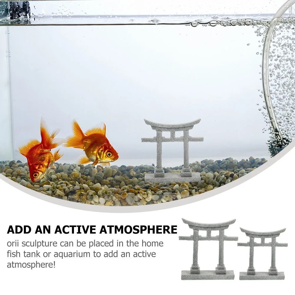 

2Pcs Ornament Fish Tank Decoration Smooth Delicate Natural Breath Aquarium Landscape Prop Fish Tank Decor