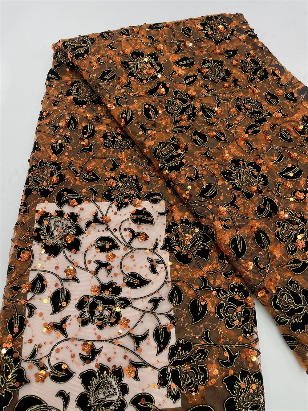 

Оптовая продажа, африканская бархатная кружевная ткань с блестками, 2024, высокое качество, вышивка, нигерийская французская кружевная ткань для шитья вечерних платьев