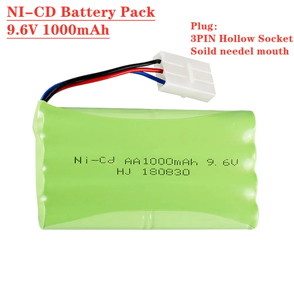 

9.6v 1000mah NiCd Rechargeable Battery Pack Mz 2050 2054 2060 2053 2020 Rc Car Spare Parts 3pin Hollow Socket Soild Needel Mouth