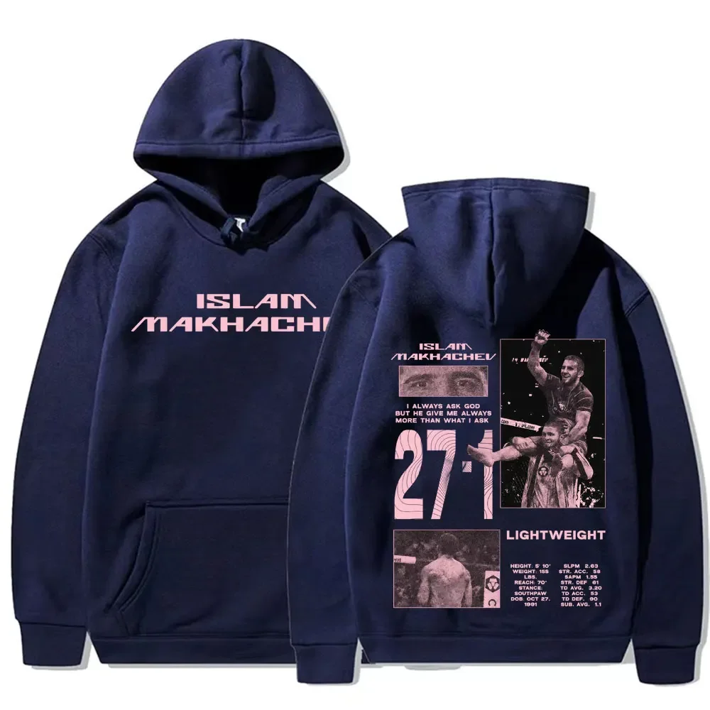 Customization Limited Islam Makhachev Vintage Graphic Hoodies Men's Harajuku Fashion Classic Sweatshirts Casual Fleece Long Slee