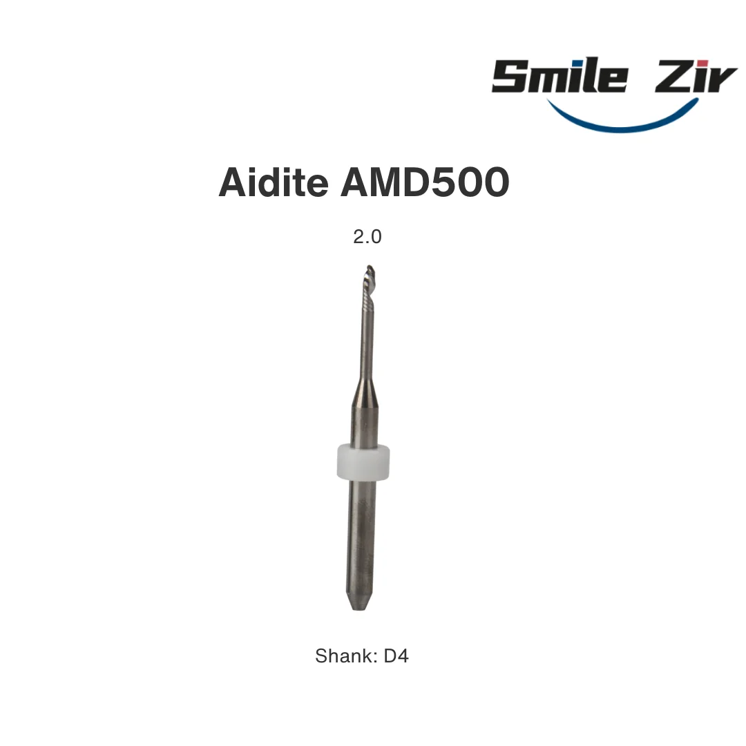 Fotografia 7: Brocas de fresagem dentária OEM Aidite AMD500 para PMMA D4 CAD CAM ferramenta de corte de laboratório dentário