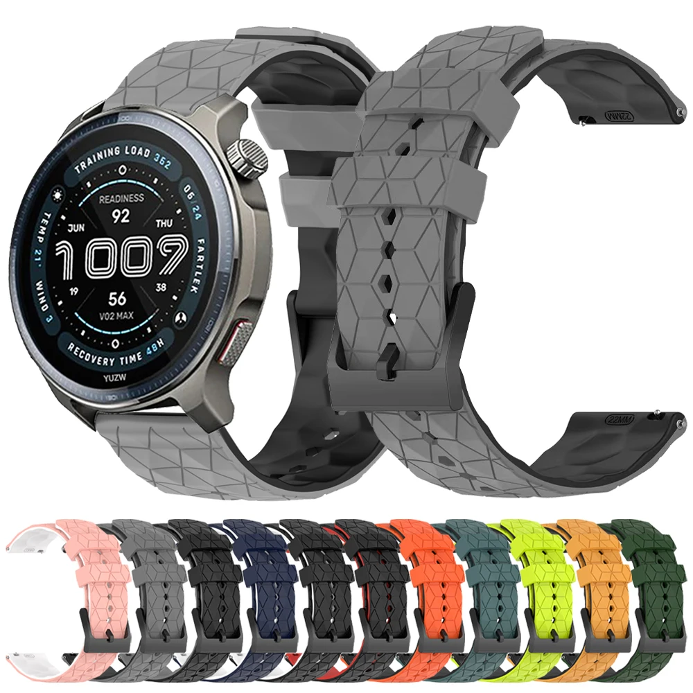 Bracelet de sport bicolore 22mm pour AMAZFIT BALANCE 2 BIP6 5 UNITY GTR 4/3/3 Pro 2 2e, bracelet en Silicone pour montre HUAWEI 5/GT 6 6Pro 46mm