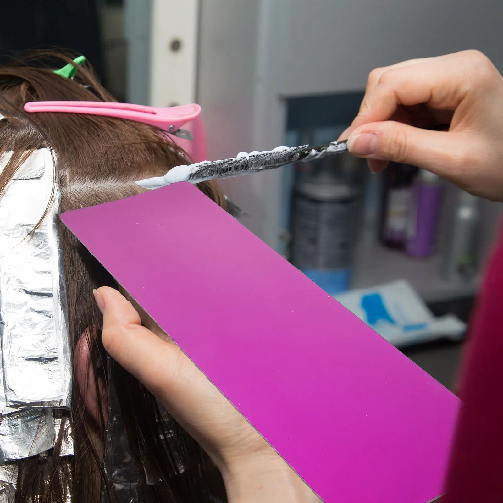 Hair Dye Highlighting Board Premium Acrylic Hair Coloring Paddle for Salon and Home Use Hairdressing Tinting Board Tool 6