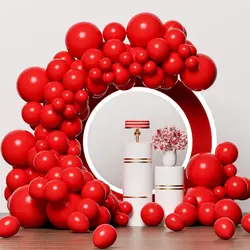 135pcs red and other colors latex balloon arch set for birthdays, weddings, gender reveal, bachelorette party, family reunion