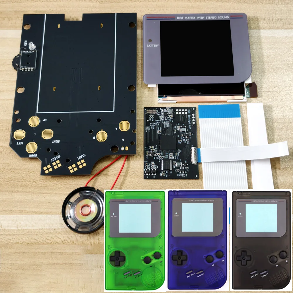 hispeedido-31''-pour-kits-d'ecran-retroeclaire-ips-lamine-dmg-avec-boitier-pour-console-gameboy-gb-integre-retro-pixel-frm
