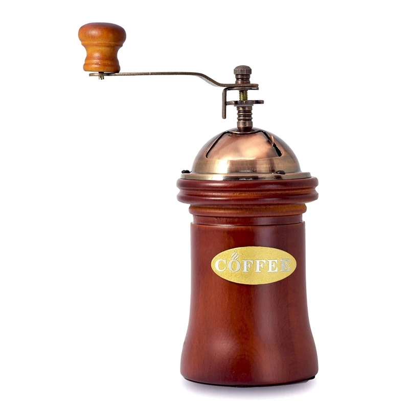 Manual Coffee Grinder Vintage Hand Crank Coffee Mill with Adjustable Gear Setting Ceramic Burr