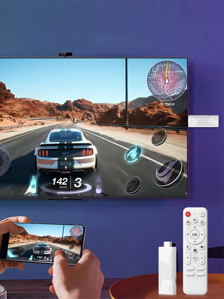 H96 MAX RK3518 Mini TV Stick Wifi6 BT5.4 Android 14 Smart TV Box 4K HD مشغل منزلي ذكي التحكم الصوتي