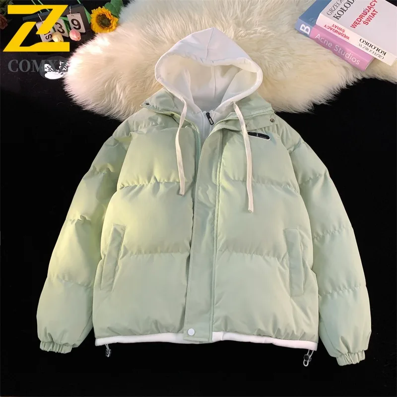 COMXZ 2025 nouvelle mode à capuche Patchwork coton veste décontracté Streetwear hiver pour hommes Sports de plein air vêtements de travail chaud tactique manteau
