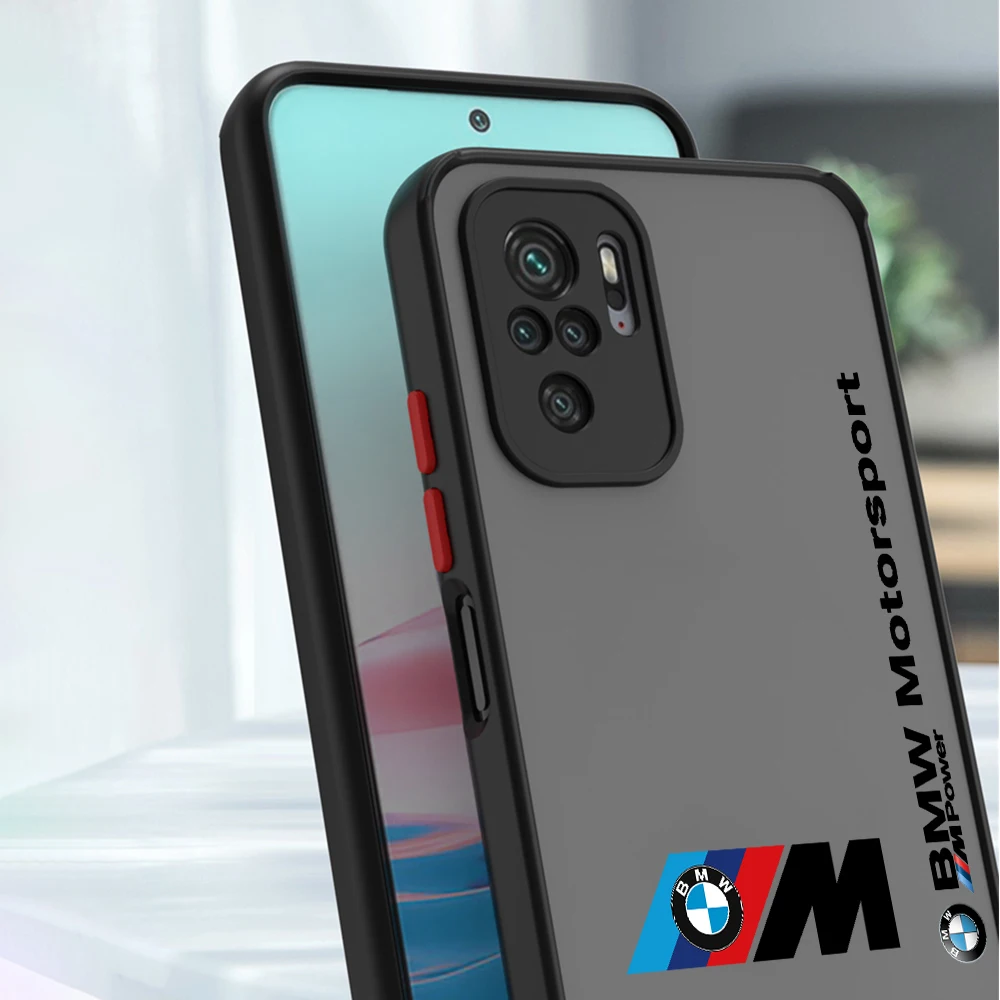 Matte Luxury BM-M Power W Car Cover Armor TPU Case for Xiaomi Redmi Note 11 Pro 10S 9 9S 12S 9T 11S 11T 12 13 Pro 10 Pro 10