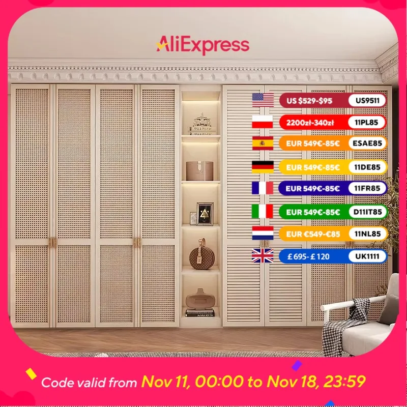 

Luxury Modern Nordic Wardrobes Hanging Clothes Organizer Clothes Closet Bedroom Cupboard Wooden Ropero De Madera Furniture Home