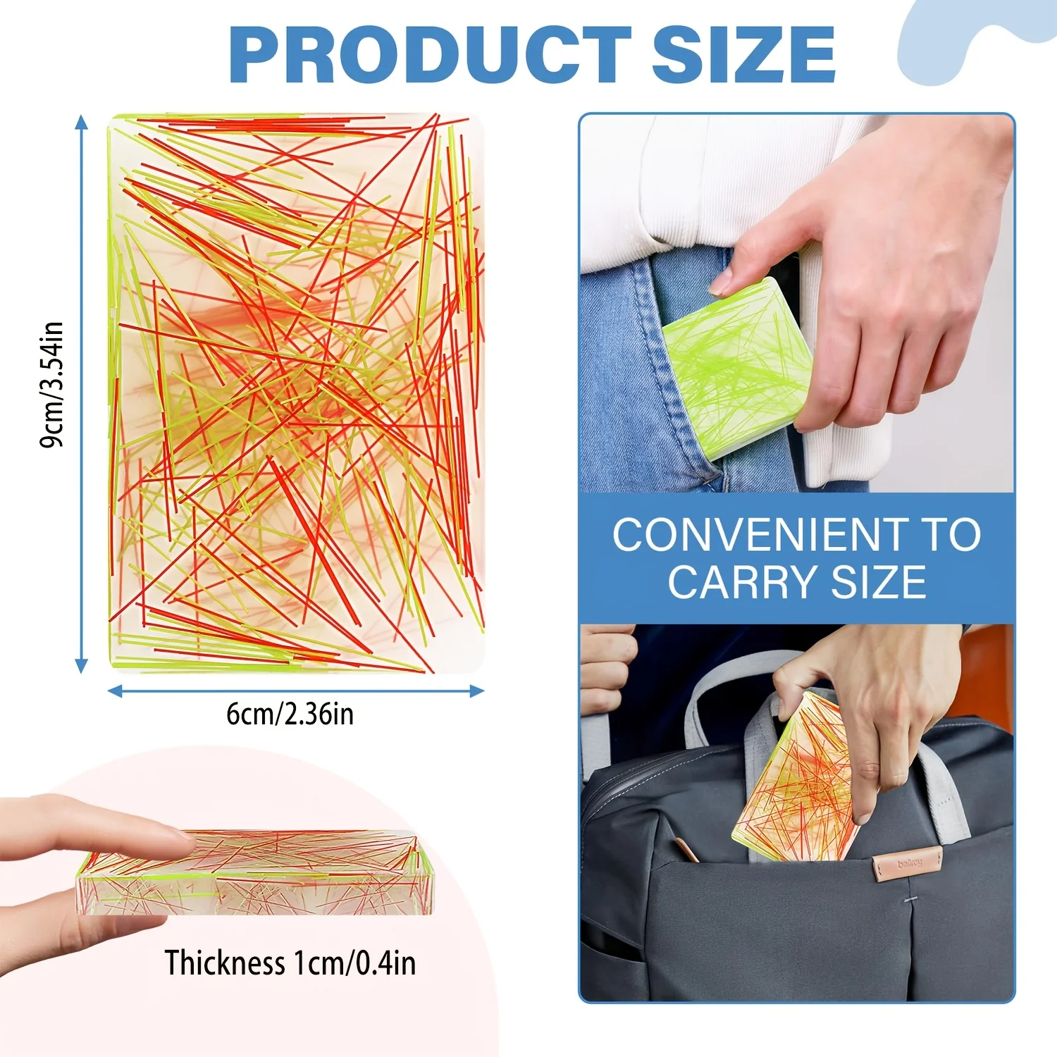 แผ่นกดจุด 1 ชิ้นพร้อมแหนบ - ของเล่นคลายเครียดพิเศษสำหรับผู้ที่มีอาการคันผิวหนัง ความวิตกกังวล และการดึงผม