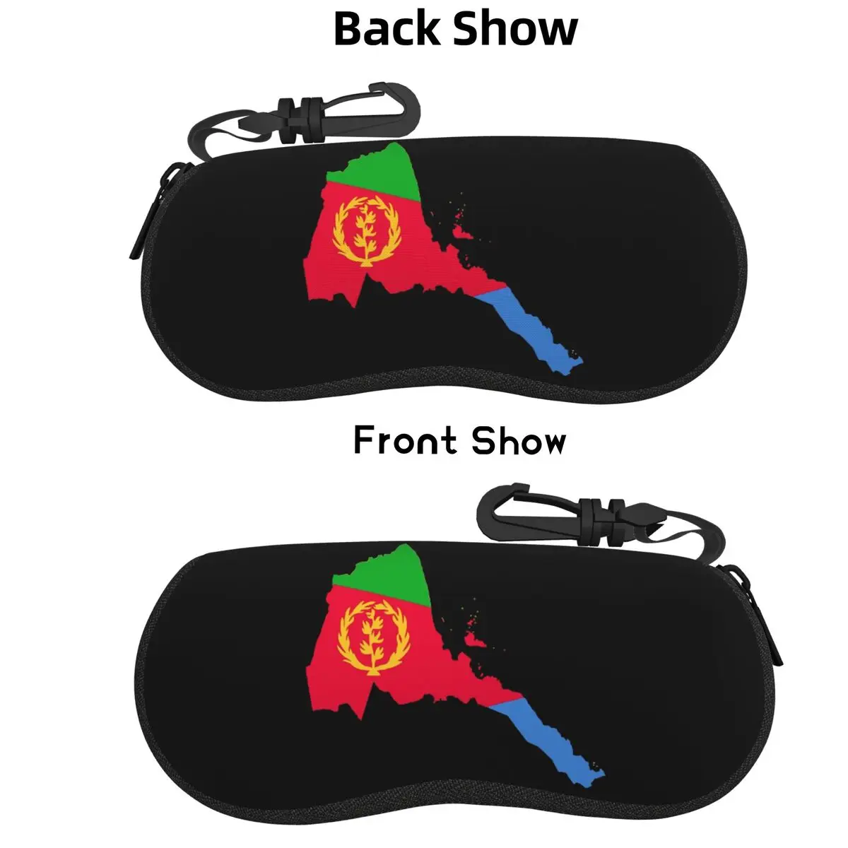 

Flag Of Eritrea Shell Glasses Case Protector Sunglasses Box Women Men Soft Eyeglasses Bag Pouch