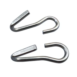 10 Pairs Stainless Steel Hooks Curb Chain Hook Double Hook With Left And Right Sides